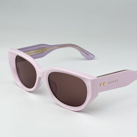 NEW Gucci GG1532SA 004 Pink Brown Unisex Cat Eye Sunglasses GG 1532SA - Picture 6 of 10